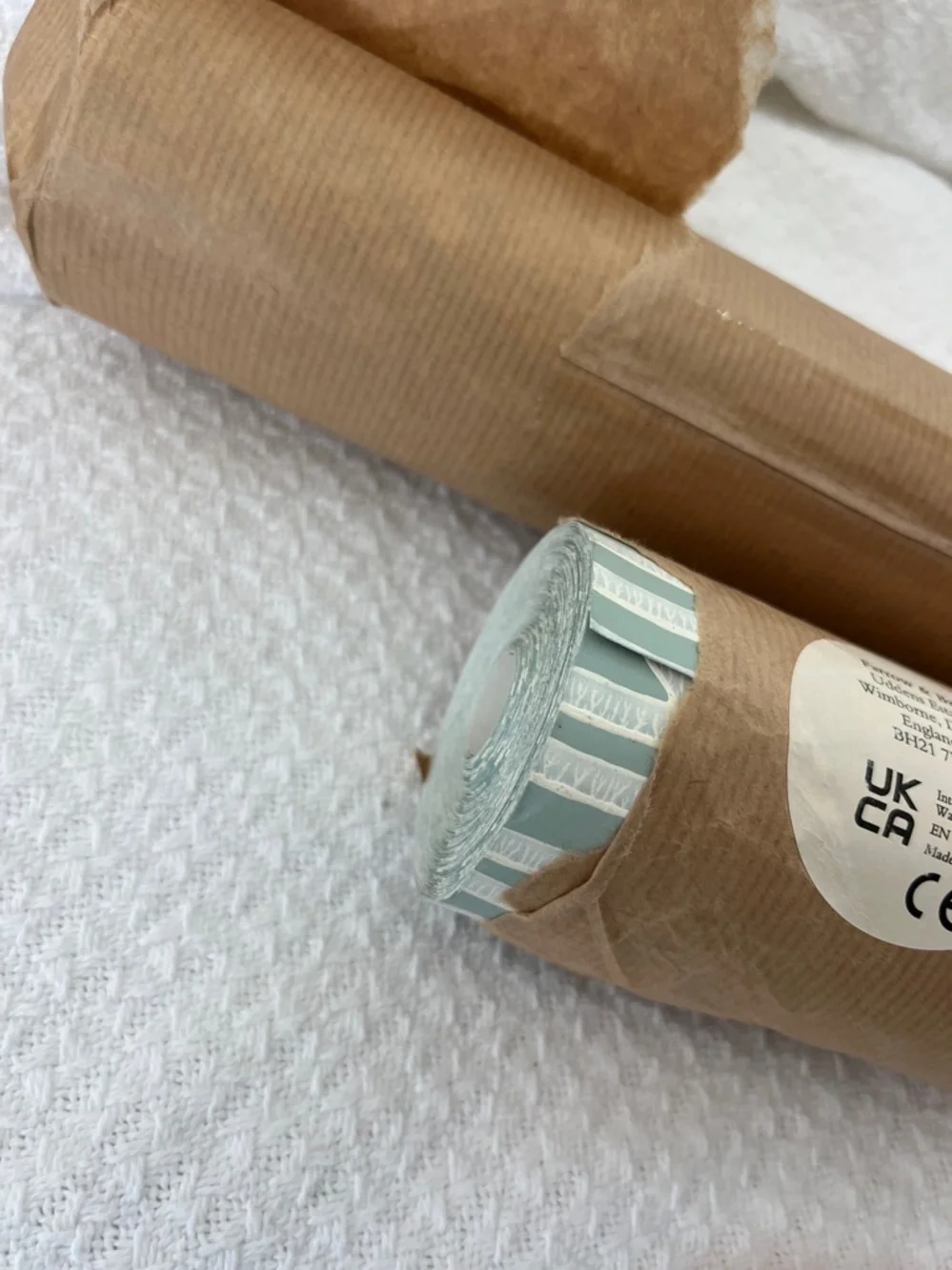 Farrow & Ball Wallpaper Tourbillon Blue Green 2 Full Rolls BP 4805